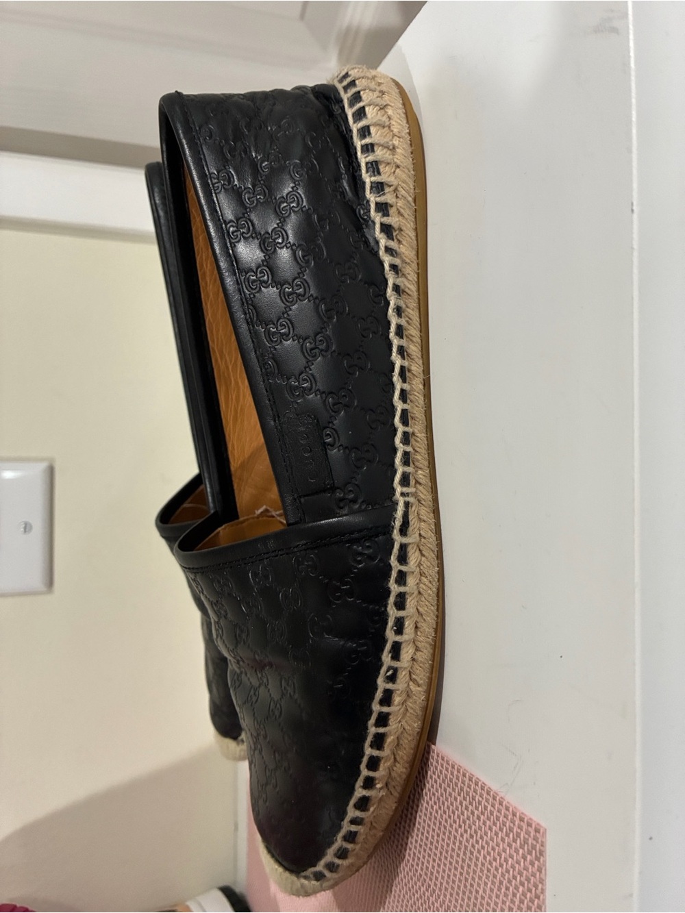 Gucci Black Leather GG Espadrilles - Picture 4 of 9